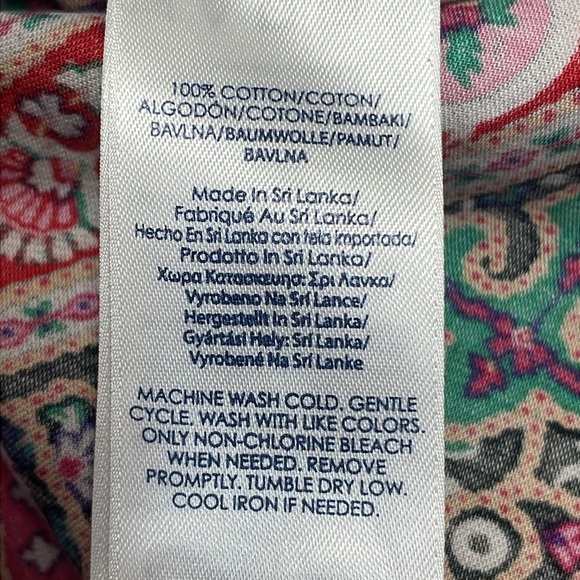 NWOT Chaps No Iron Paisley Long Sleeve Button Down Blouse XL - Picture 12 of 16